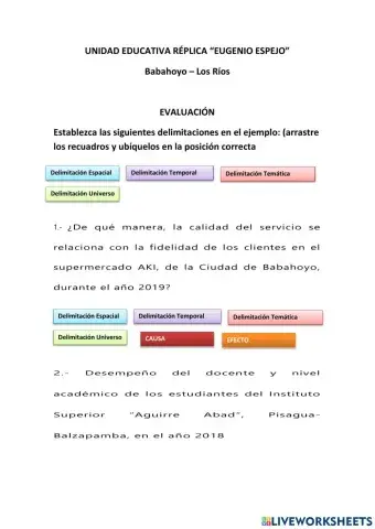 Evaluacion de investigación