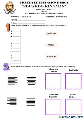 Evalucación 2do 2q 2p