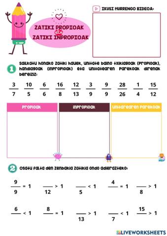 ZATIKI PROPIOAK eta INPROPIOAK