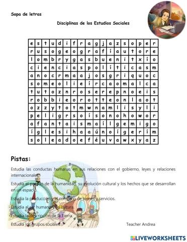 Disciplinas de los Estudios Sociales