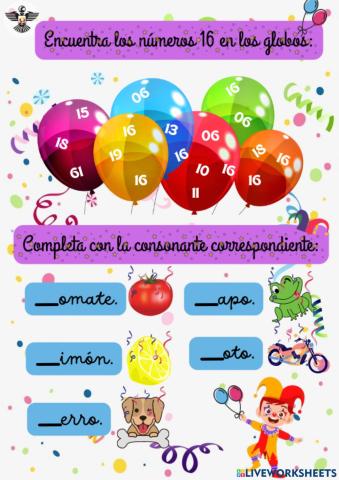 ¡Fantástico Carnaval de números y letras!