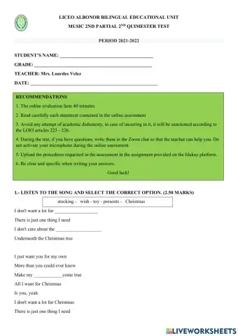 All I want for Christmas and I am still standing test