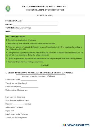 All I want for Christmas and I am still standing test