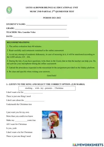 All I want for Christmas, Lemon Tree, Count on me