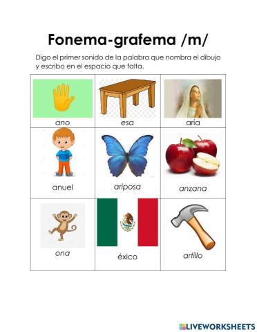 Fonema-grafema m
