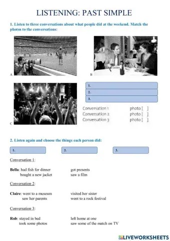 Listening past simple