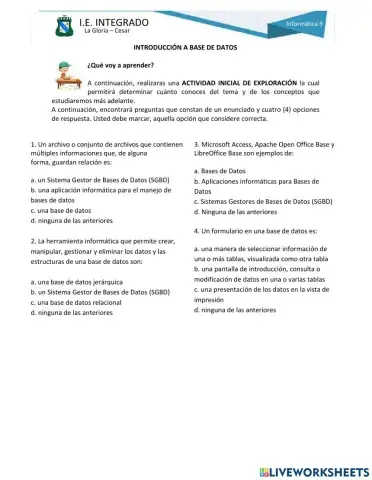 Introducción a base de datos