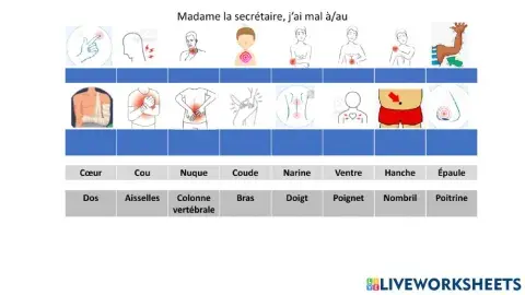 Madame la secrétaire j'ai mal