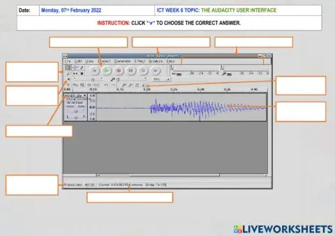 Audacity user interface