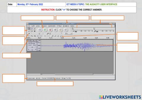 Audacity user interface
