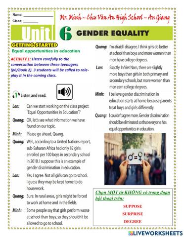 English 10 - Unit 6 - GS and Language Preparation