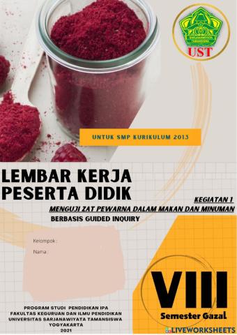 Lkpd 1 menguji zat pewarna