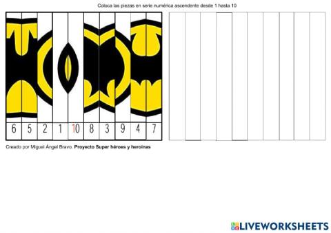 Proyecto Super héroes: puzle serie ascendente