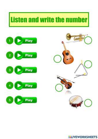 5 musical instruments