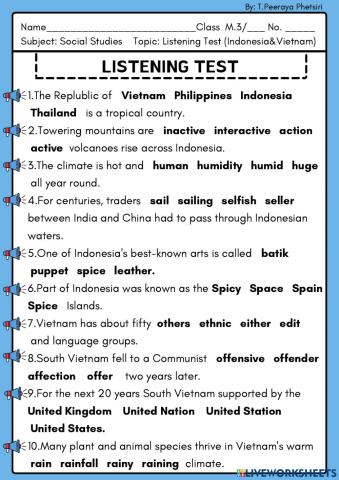 So.M.3-Listening Test (Indonesia&Vietnam)