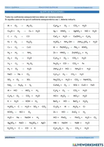 Ajuste de reacciones químicas (ESO)