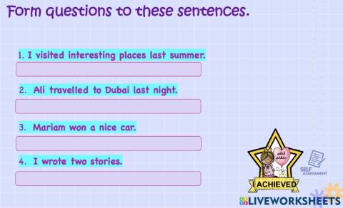 Past simple tense