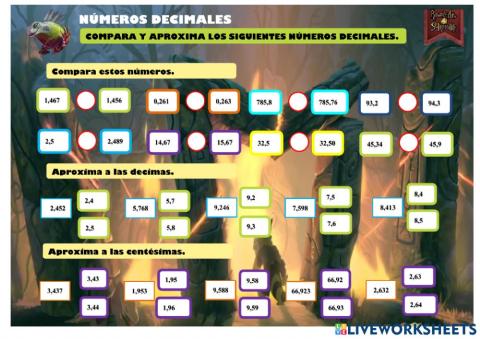 Mate-t5- comparación y aproximación números decimales