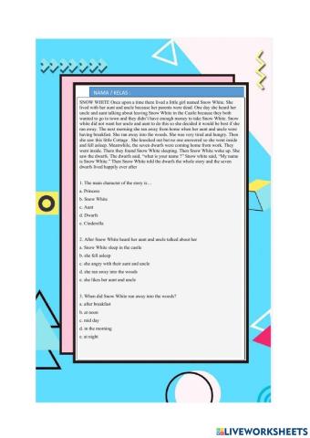 Narrative text and Report text