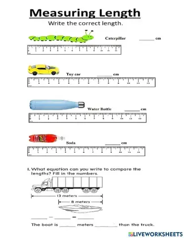 Compare Length Using Metric Units.