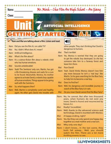 English 12 - Unit 7 - Getting Started and Language