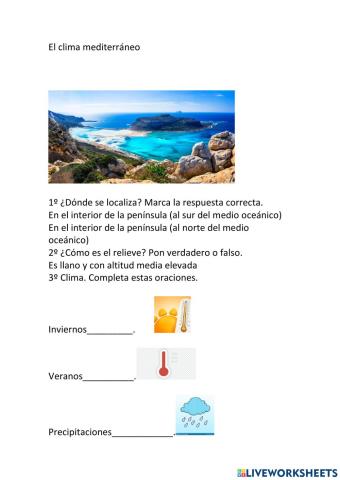 El clima mediterráneo