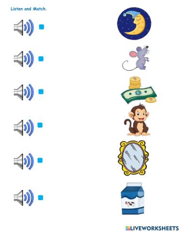 Listen and match Letter M