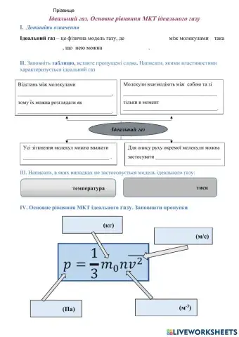 Основне рівняння МКТ