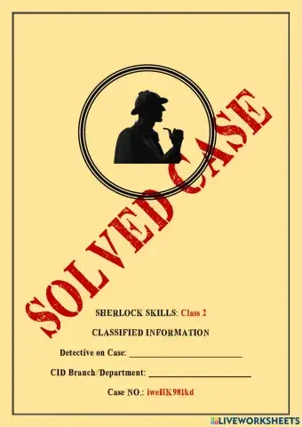 SHERLOCK SKILLS: Class 2