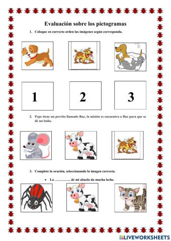 Evaluación con pictogramas
