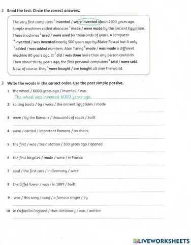 Inventions past simple passive