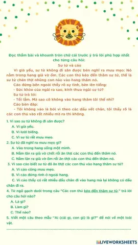 Ôn tập Tiếng Việt HK1