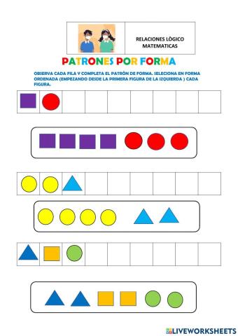 Completa los patrones