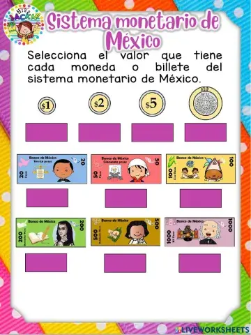 Monedas y billetes de méxico