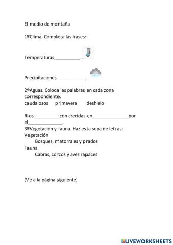 El medio de montaña