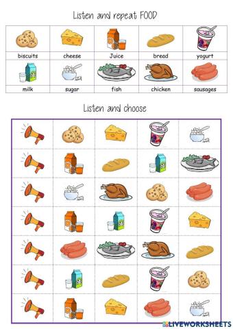 listen and choose food