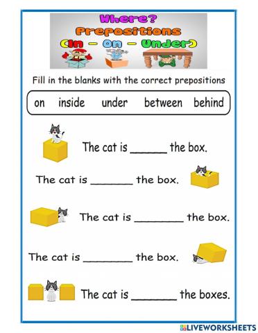 Prepositions of Place- Where