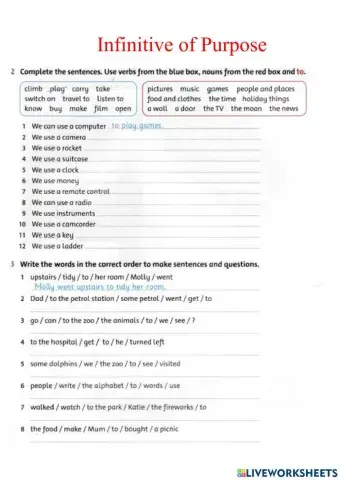 Infinitive of purpose