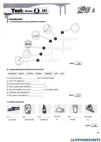Full Blast 1 module 5 Test
