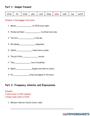 Present Simple Review