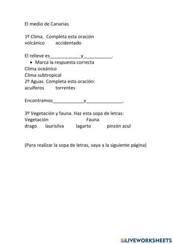 El medio de Canarias