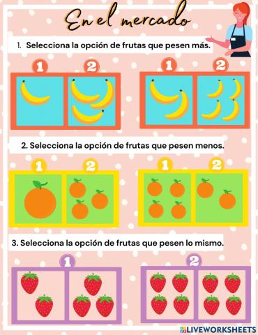 Comparación de pesos