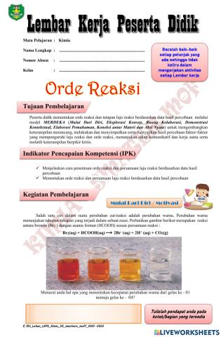 Penentuan Orde Reaksi