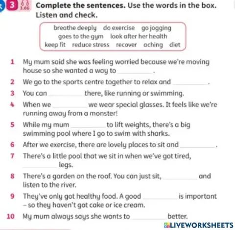 Vocabulary well being