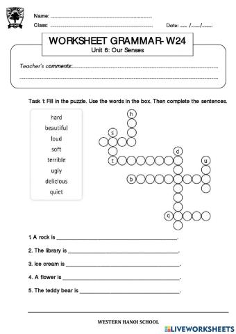 3C2 - Worksheet Grammar - W24