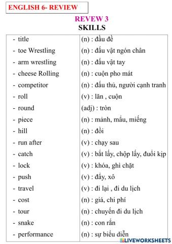 English 6- review 2- skills