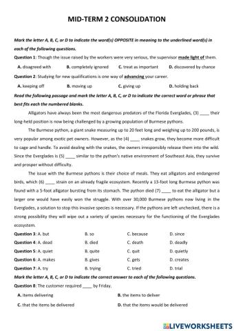 G12 - 2nd midterm test