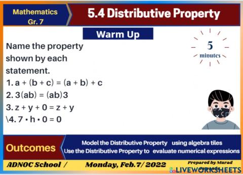 Warm Up Properties of numbers