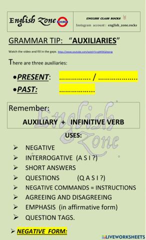AUXILIARIES (DO-DOES - DID)  GrammarRocks
