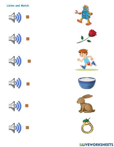 Listen and match Letter R